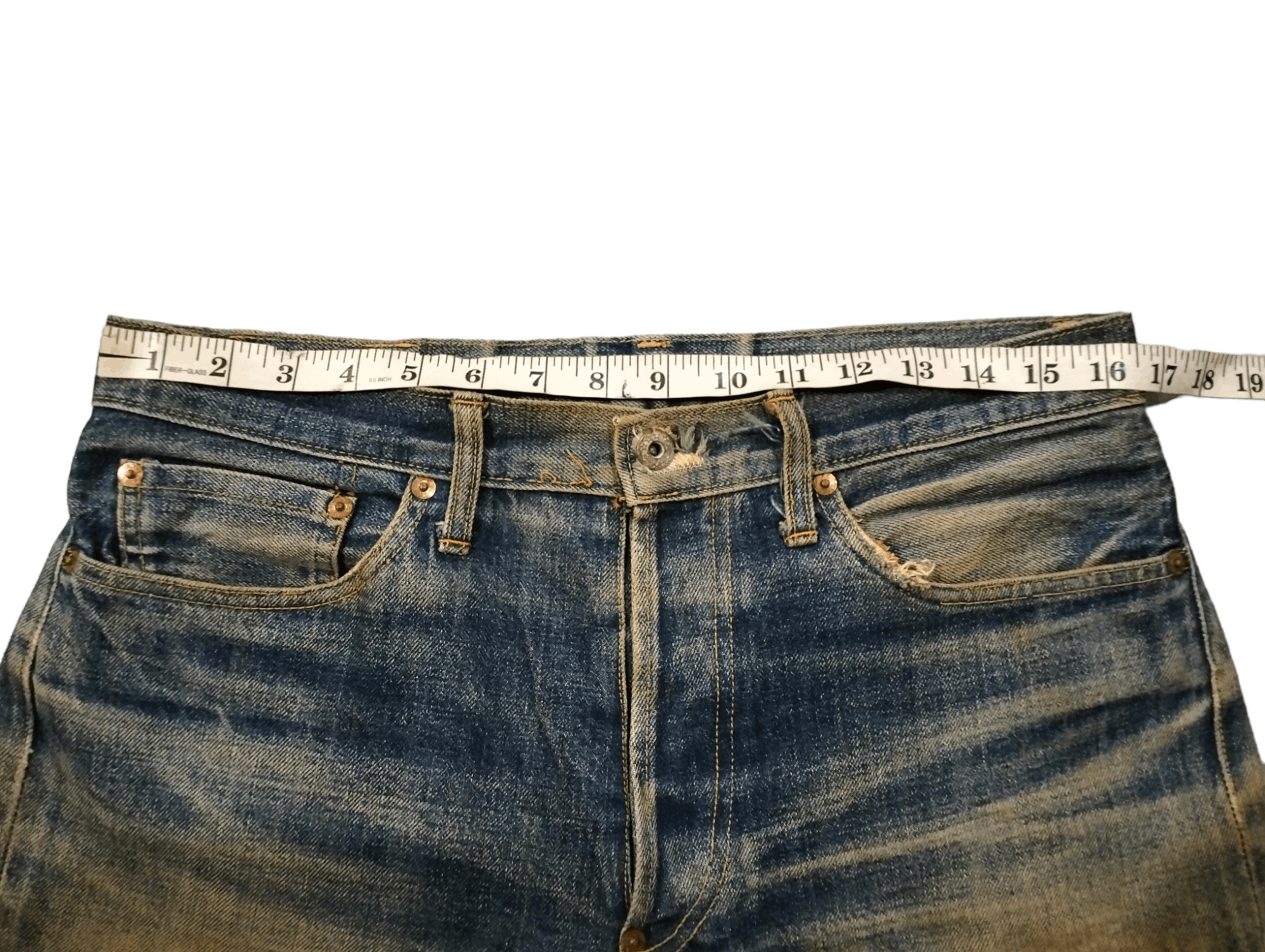 Japanese Brand Vintage Acoustic Salvage Distressed Denim Pants Size US 33 - 19 Thumbnail