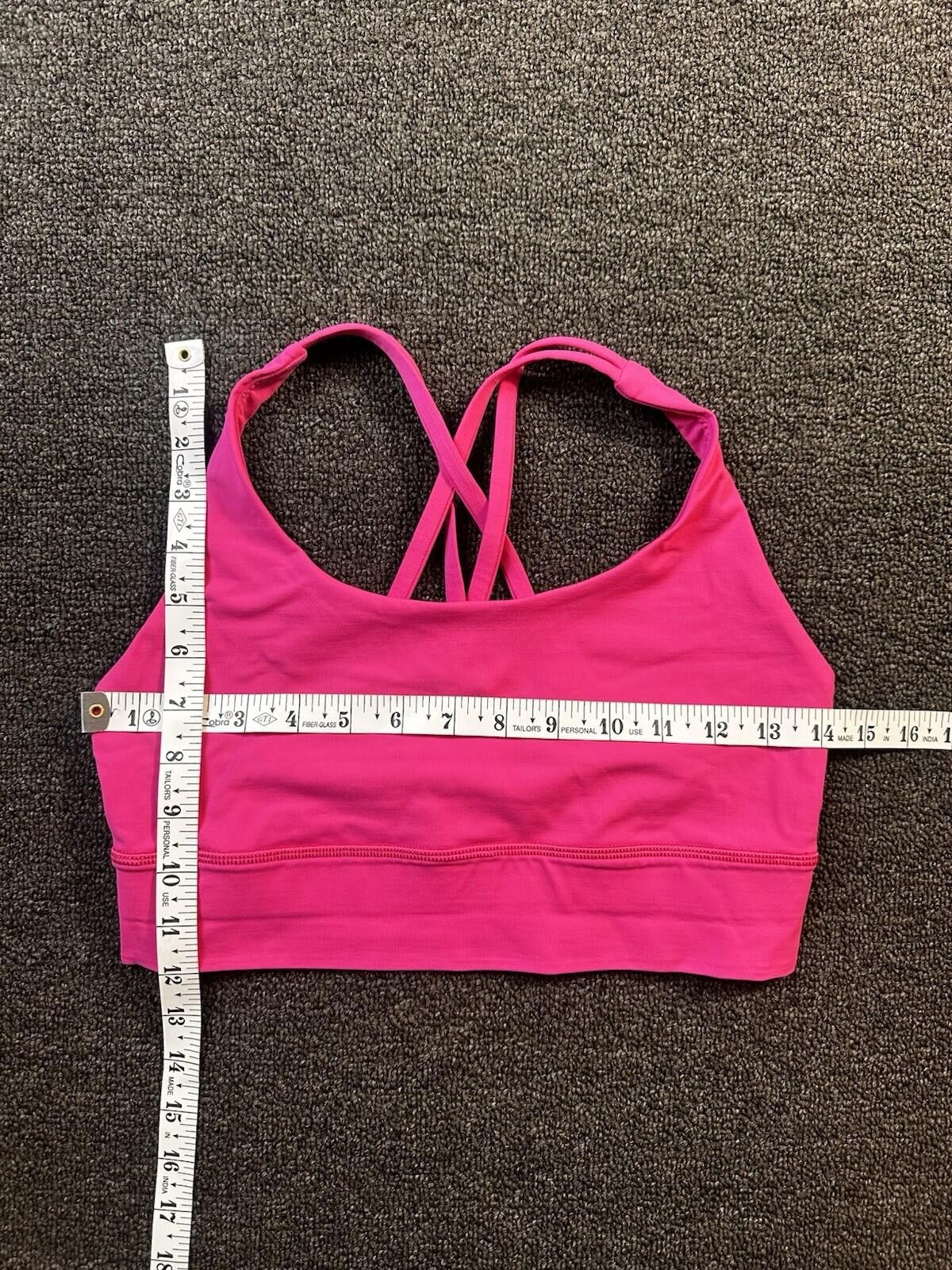 Lululemon Lululemon Energy Bra Longline Raspberry Glow (no pads) Sz 8 Size ONE SIZE - 3 Thumbnail