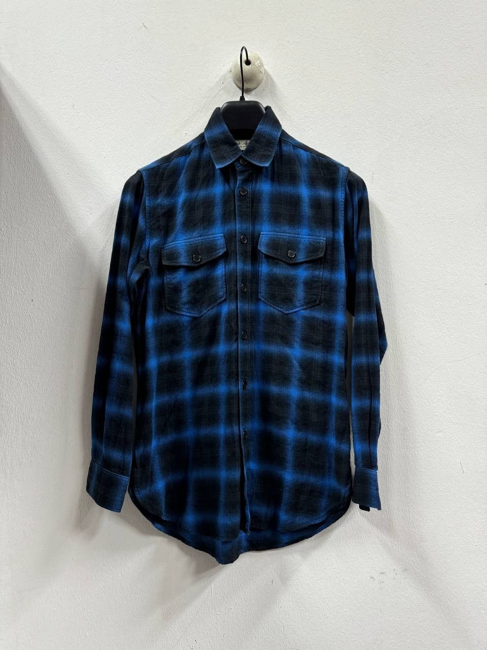 Saint Laurent Paris AW16 Saint Laurent Paris Electric Blue Shadow Flannel Size US XS / EU 42 / 0 - 1 Thumbnail