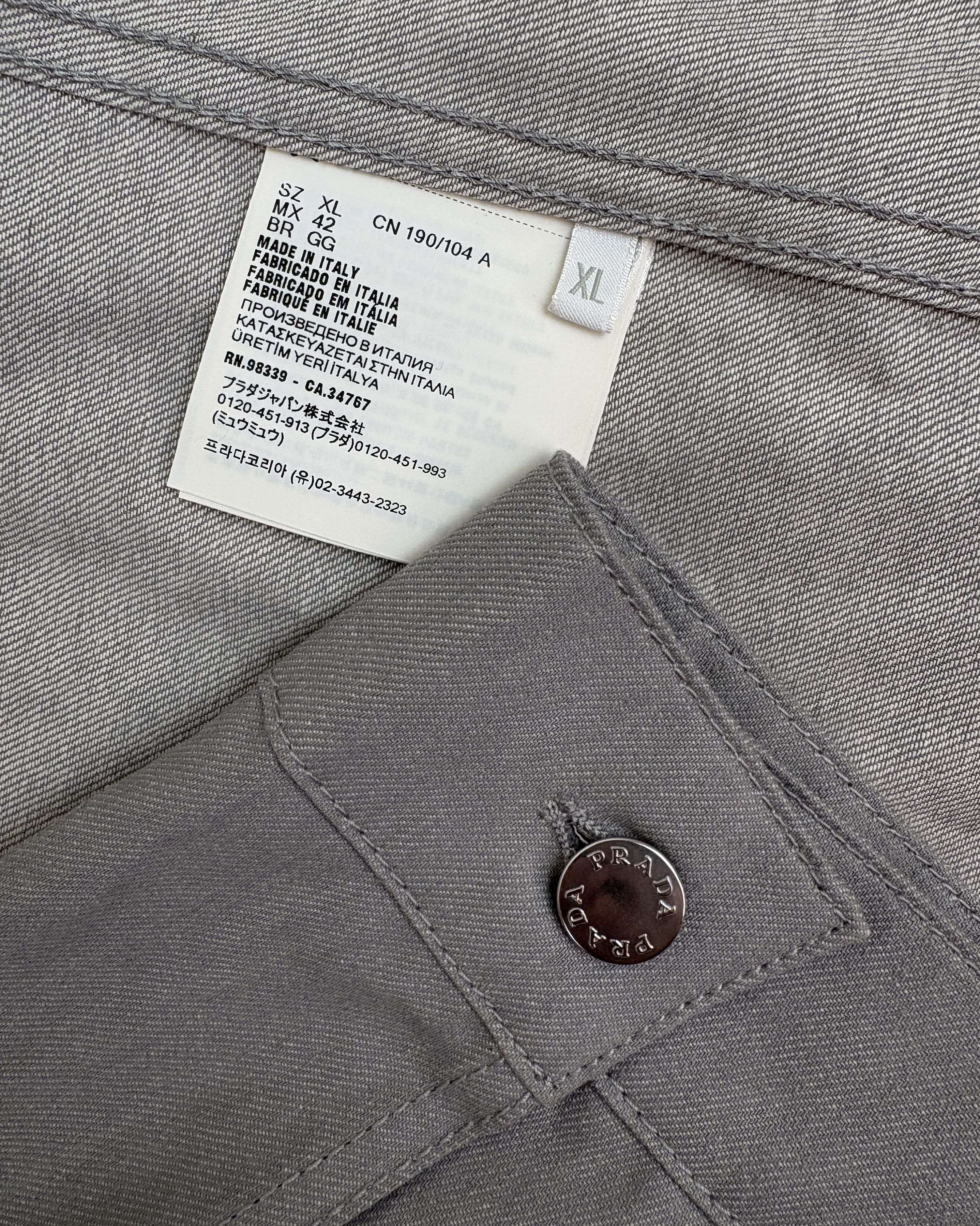 Prada 100% authentic mens PRADA cotton denim bomber jacket. XL Size US XL / EU 56 / 4 - 9 Thumbnail