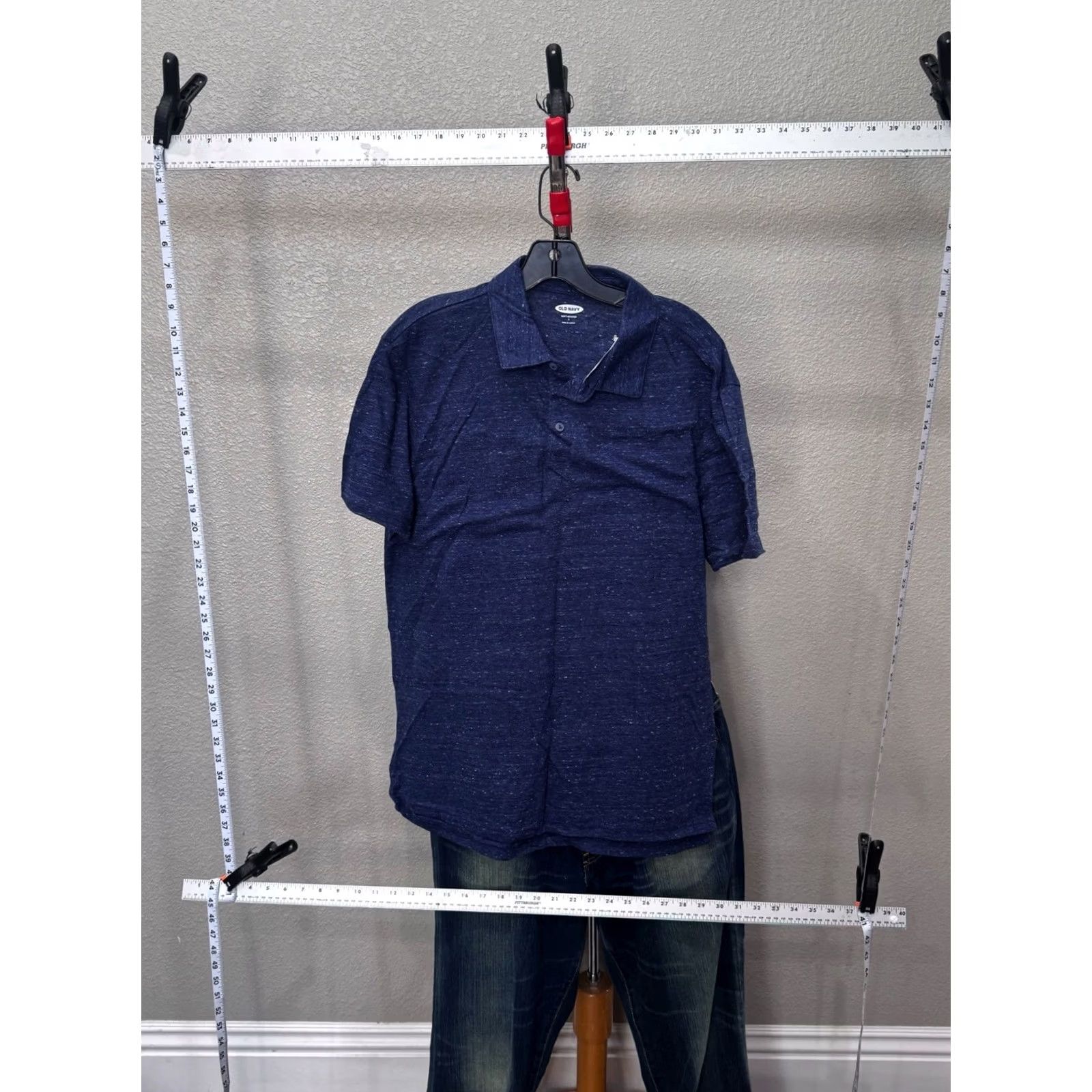 Old Navy Old Navy POLO SHIRT L Blue Pattern NWT Mens Large Size US L / EU 52-54 / 3 - 3 Thumbnail