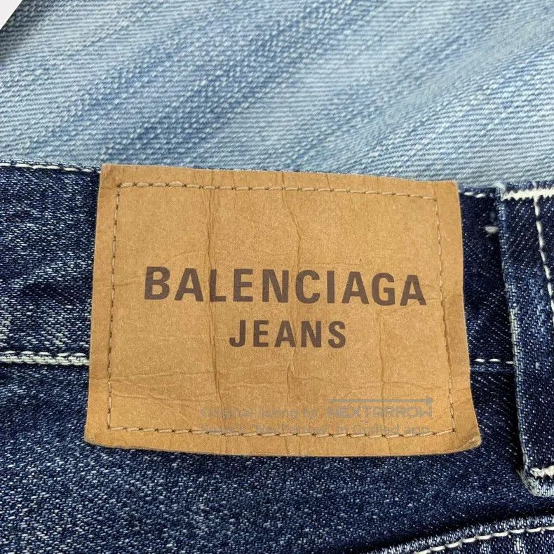 Balenciaga Balenciaga size S Color-Blocked Distressed Cotton Casual S Size US 27 - 6 Thumbnail