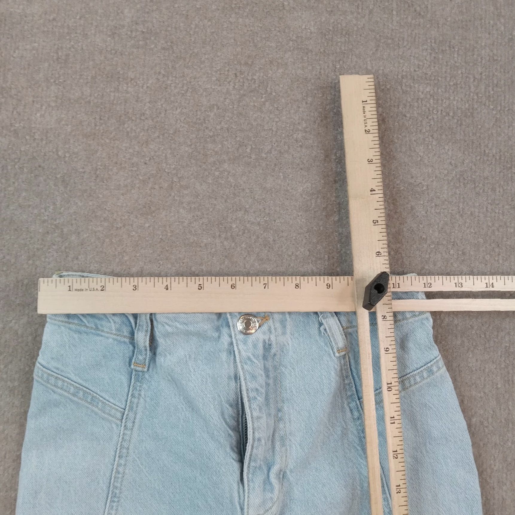Vintage Womens High Rise Flare Leg Blue Denim Cropped Frayed Jeans Size 25 We The Free Size 42" / US 20 - 4 Thumbnail