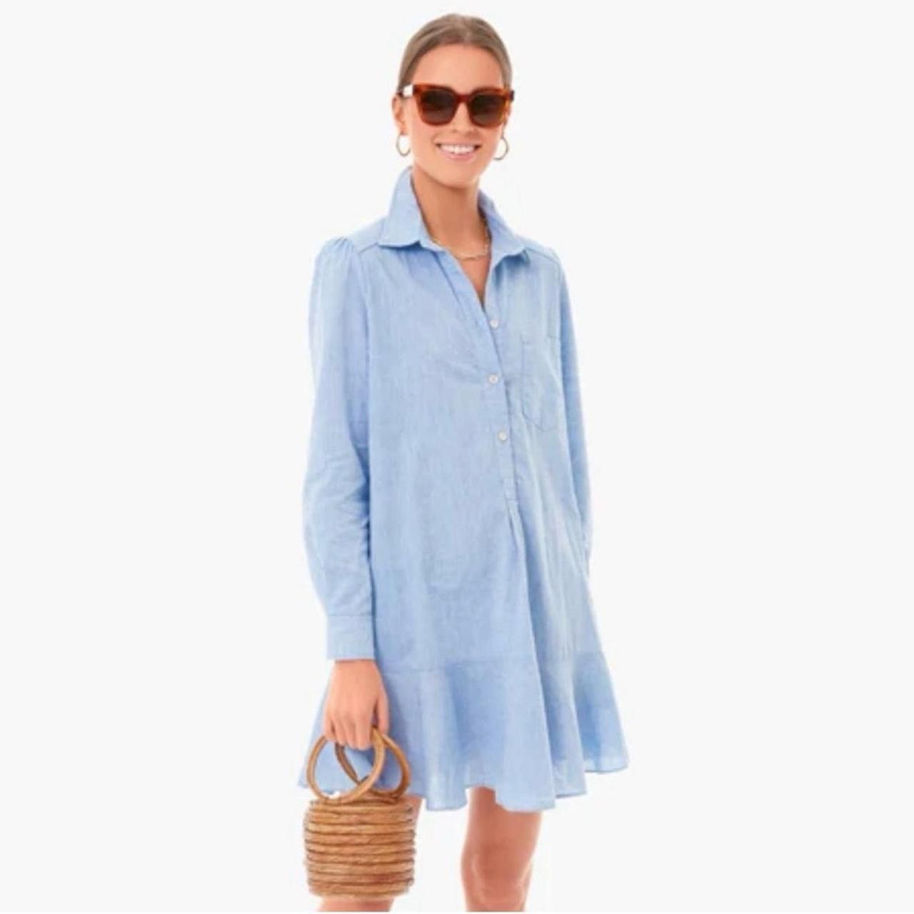 Other Tuckernuck Chambray Callahan Shirt Dress Long Sleeve Size L / US 10 / IT 46 - 3 Thumbnail
