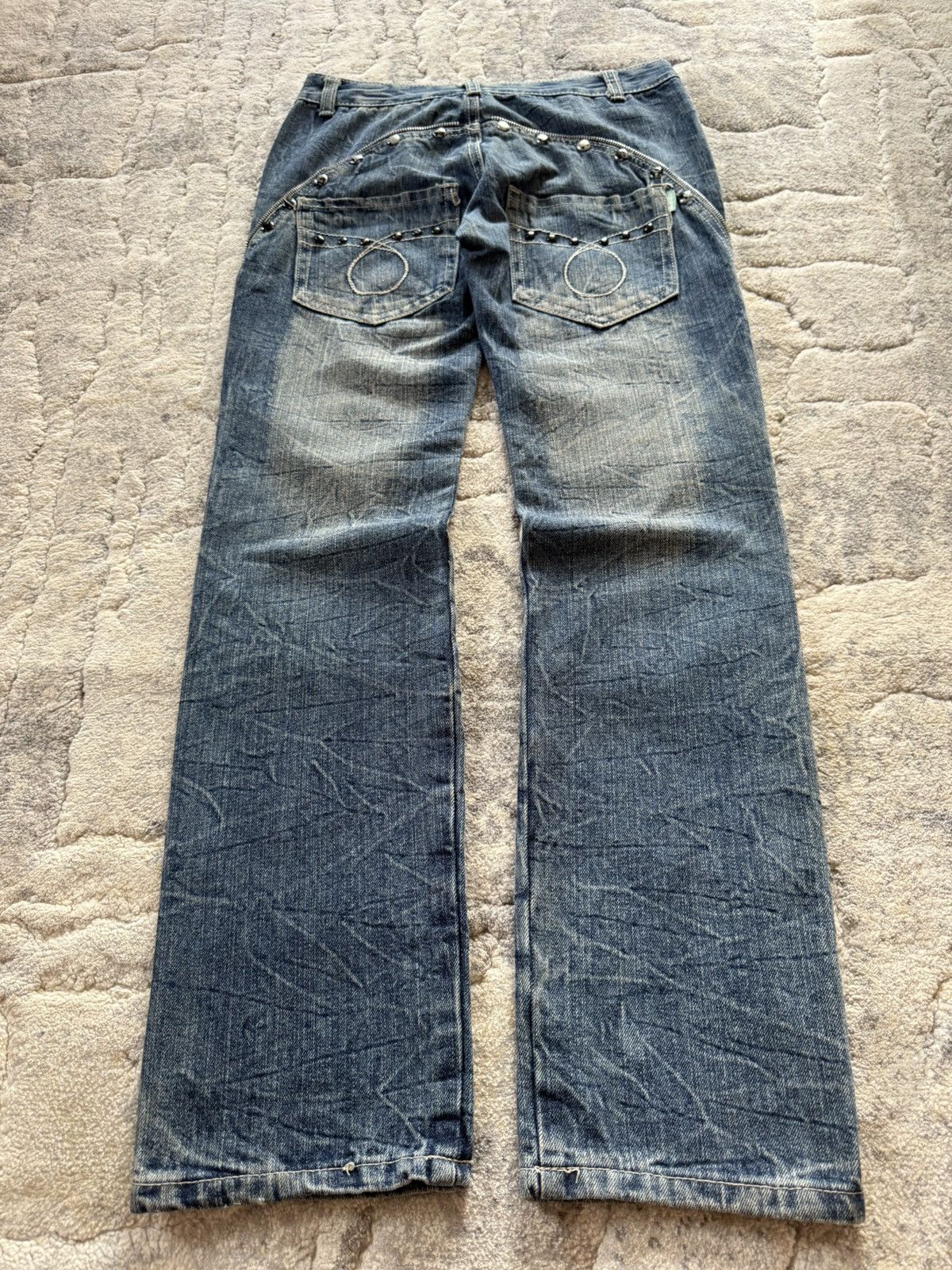 Le Grande Bleu (L.G.B.) T.S.H.H Japan Avant Garde Studded Zipper Denim Jeans Size US 28 / EU 44 - 2 Thumbnail