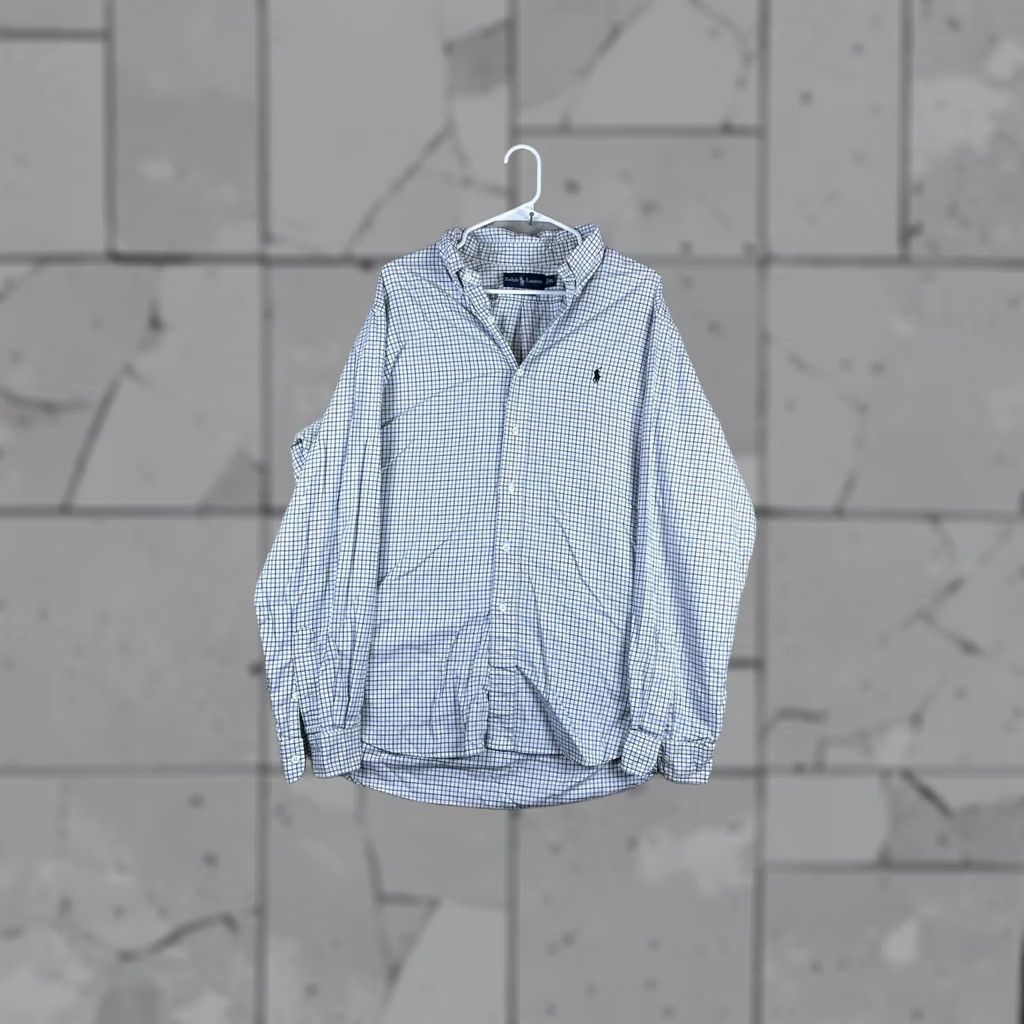 Ralph Lauren Ralph Lauren Shirt Mens XL Blue White Check Classic Fit Button Down Size US XL / EU 56 / 4 - 1 Thumbnail