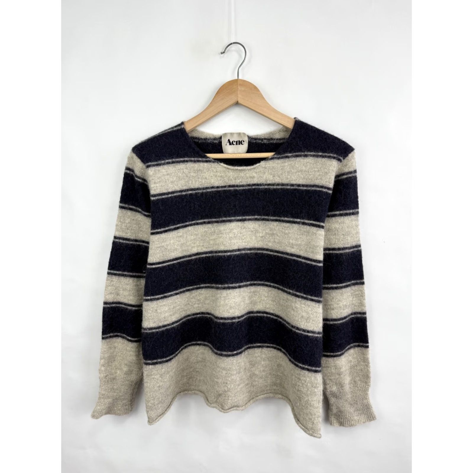 Acne Studios Y2K Acne Studios Alpaca Wool Striped Sweater Navy LIMA AW11 XL Multicolor Womens Pullover Knit Shirt Size XL / US 12-14 / IT 48-50 - 2 Thumbnail