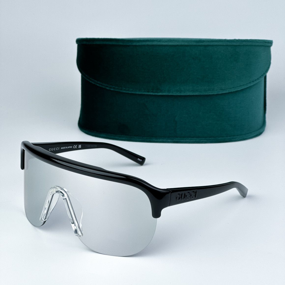 Gucci NEW Gucci GG1645S 003 Mirrored Unisex Mask Sunglasses Size ONE SIZE - 9 Thumbnail