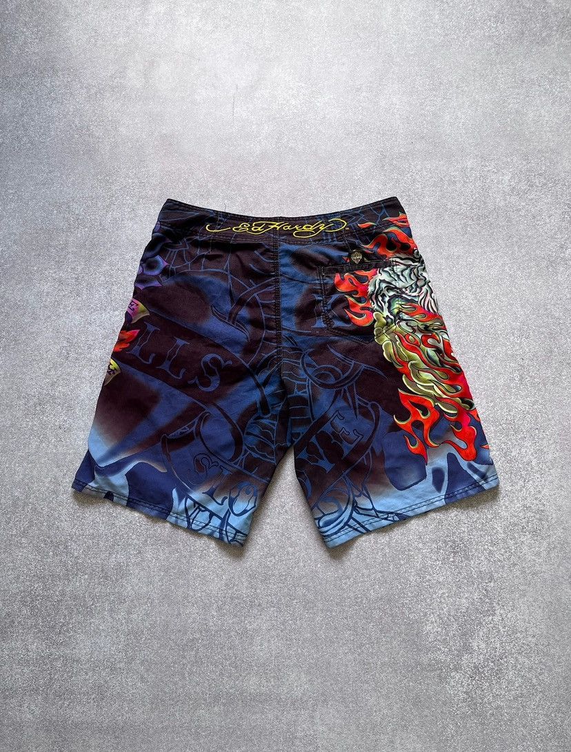 Christian Audigier Vintage Ed Hardy Christian Audigier Y2K Tatoo Shorts 36 Size US 36 / EU 52 - 8 Thumbnail