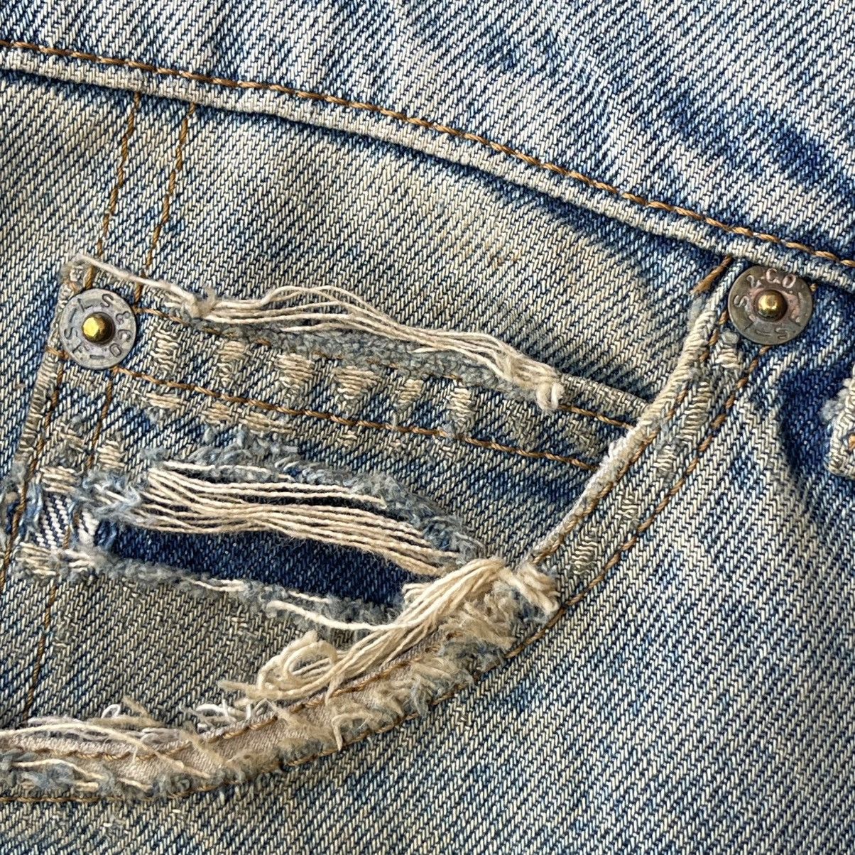Levi's Vintage 90s Levi's 210 Orange Tab Denim Jeans Thrashed Size US 34 / EU 50 - 9 Thumbnail