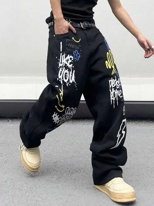 Jean Modern DRIP Graphic baggy jeans pants Size US 32 / EU 48 - 2 Thumbnail
