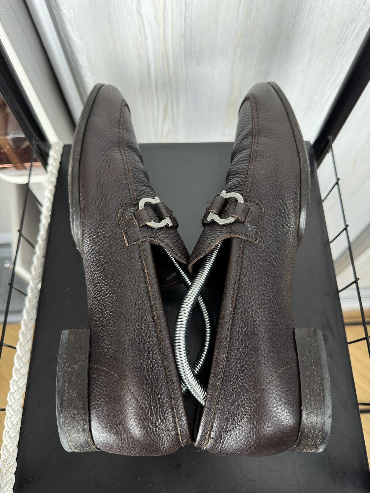 Salvatore Ferragamo SALVATORE FERRAGAMO MENS SIGNATURE LEATHER TAN LOAFERS Size US 11 / EU 44 - 18 Thumbnail