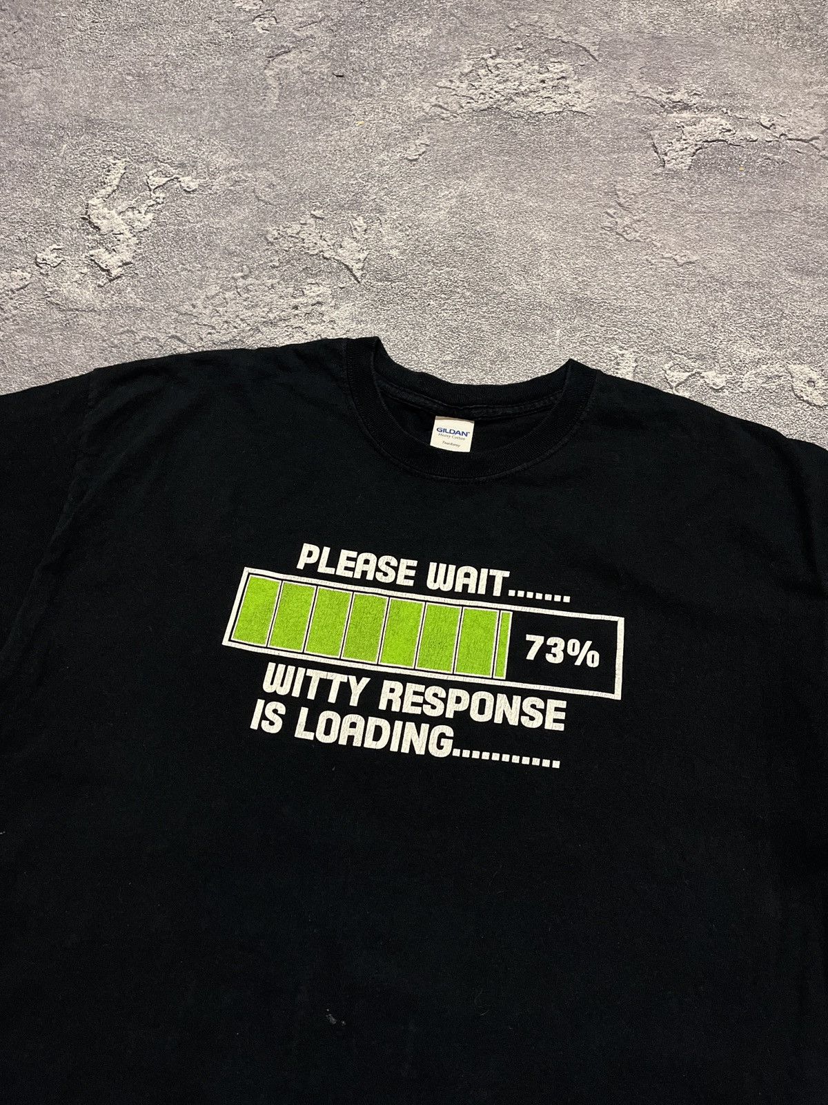 Vintage Vintage Witty Loading T-Shirt 73% Sarcasm in Progress Size US XL / EU 56 / 4 - 2 Thumbnail