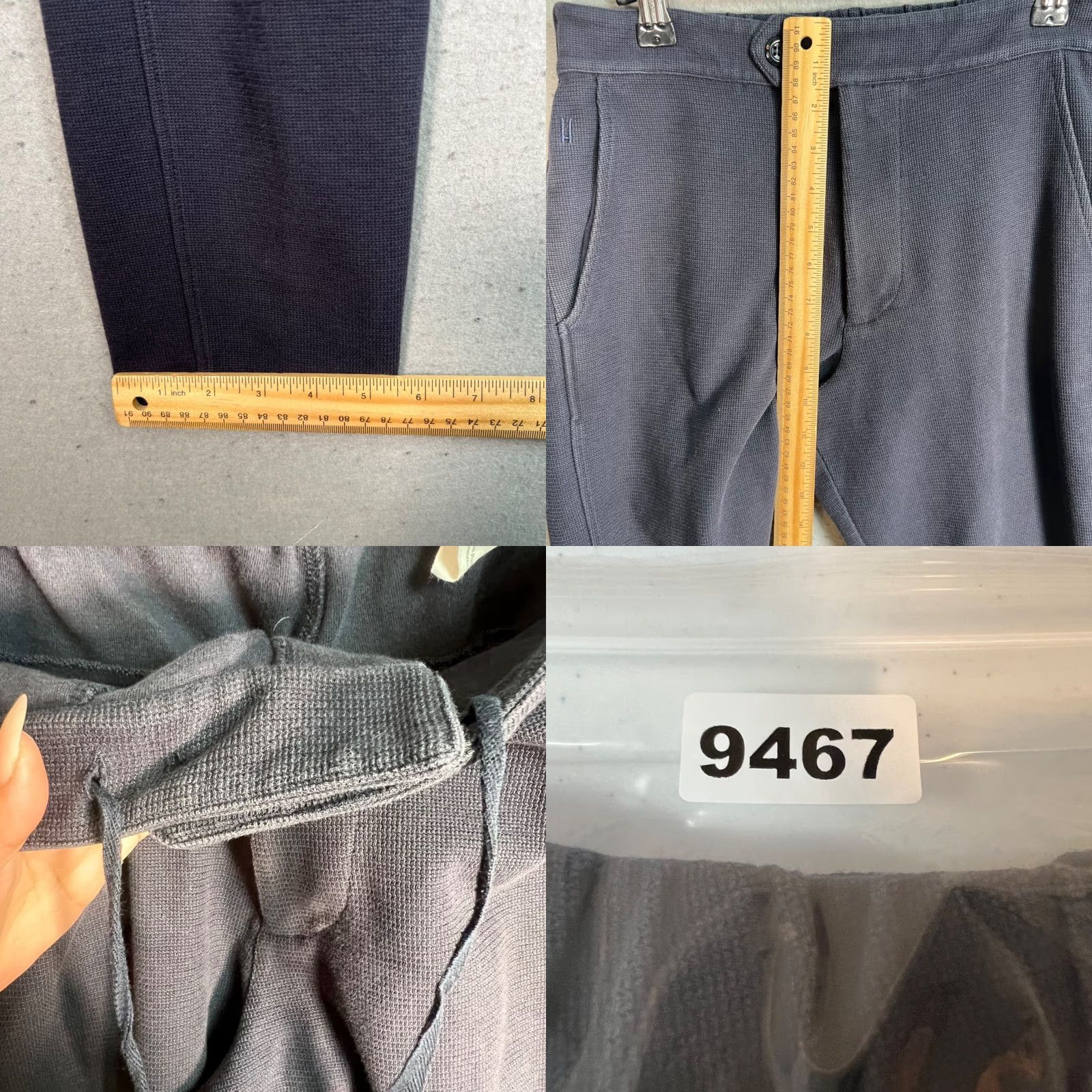 Vintage Hamilton & Hare Mens XS Navy Blue Cotton Blend Pants Tapered Leg Chino Flat Front Regular Navy Mens XS Pants Size US 27 - 8 Thumbnail
