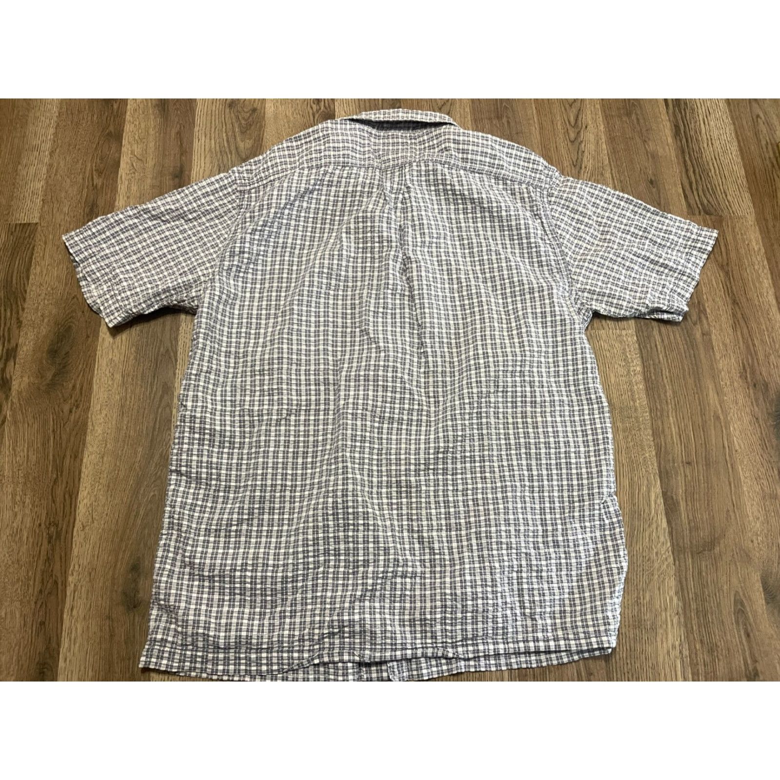 Calvin Klein Calvin Klein Shirt Mens Large Plaid Button Up Short Sleeve Casual Blue White Collection Regular Size L Men's Size US L / EU 52-54 / 3 - 2 Thumbnail