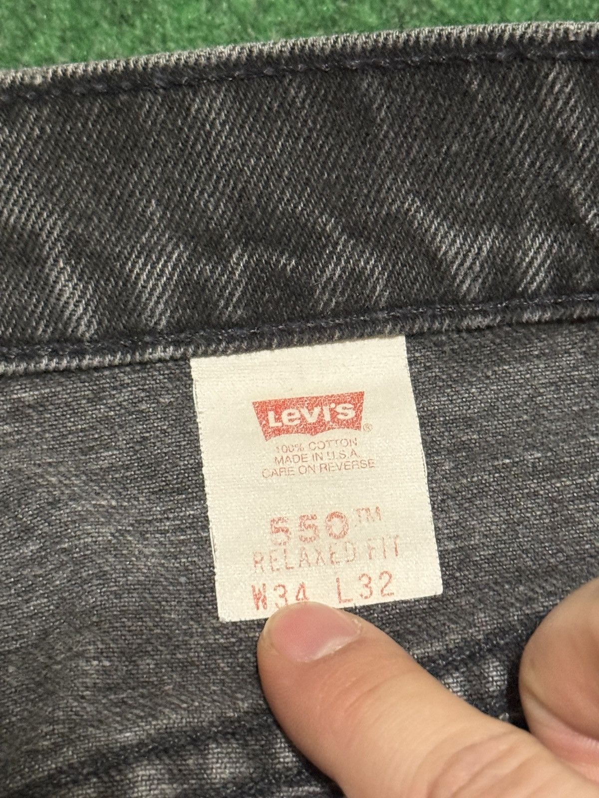 Levi's Vintage Clothing Levis 550 Black 34x30 Orange Tab Relaxed Wide Leg 90s Jeans Size US 34 / EU 50 - 4 Thumbnail