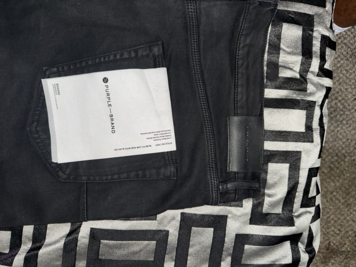 Purple Brand P001 Black Resin Skinny Jeans Size US 38 / EU 54 - 5 Thumbnail