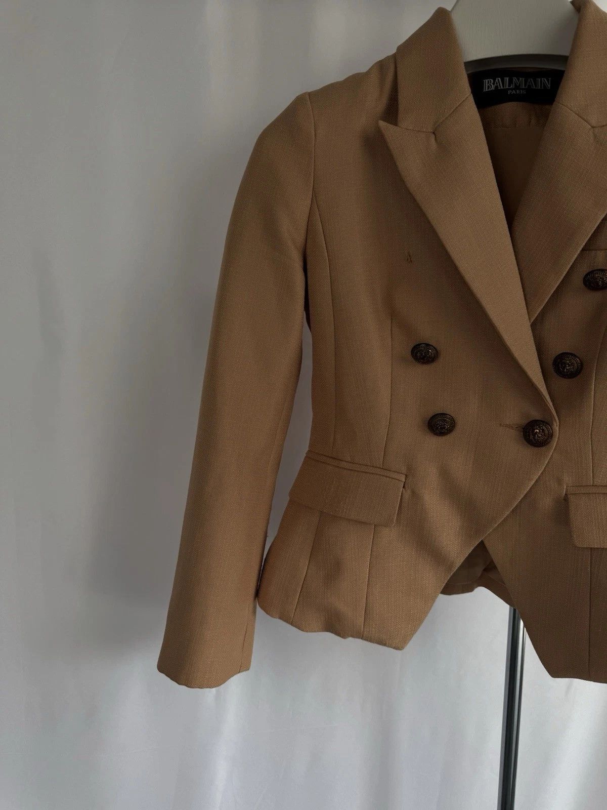 Balmain Balmain Paris Baby Double-Breasted Blazer Gold Button Jacket Size S / US 4 / IT 40 - 3 Thumbnail
