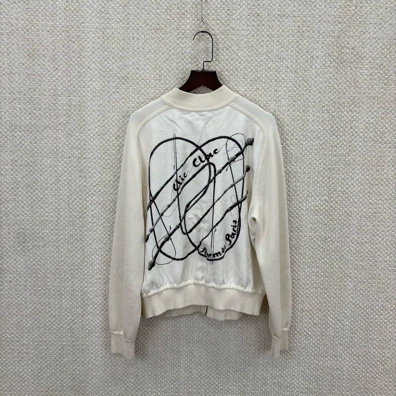 HERMES White Geometric Print Sweatshirt - dmc
