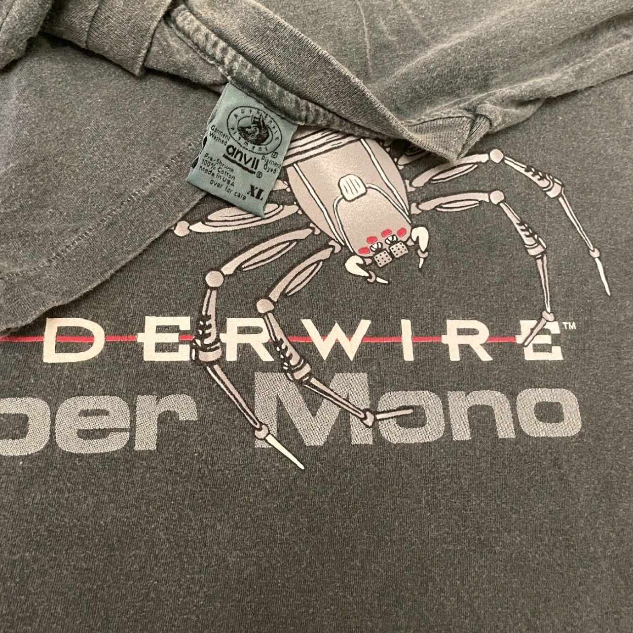 Vintage VINTAGE 90s Fishing Spider Wire Super Mono VTG Spider Fish Shirt Mens XL Green Crewneck Short Sleeve 90s Mens Size US XL / EU 56 / 4 - 2 Thumbnail