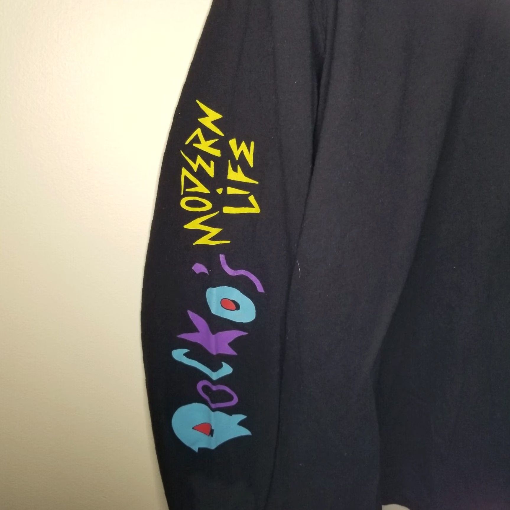 Nickelodeon Nickelodeon Men's Long Sleeve T-Shirt Rocco Modern Life Graphic Black XL Size US XL / EU 56 / 4 - 4 Thumbnail