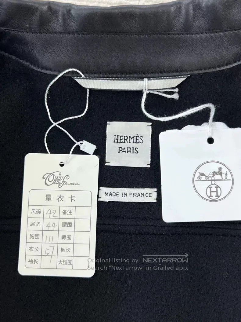 Hermes Hermes Black cashmere and leather price Size M / US 6-8 / IT 42-44 - 3 Thumbnail