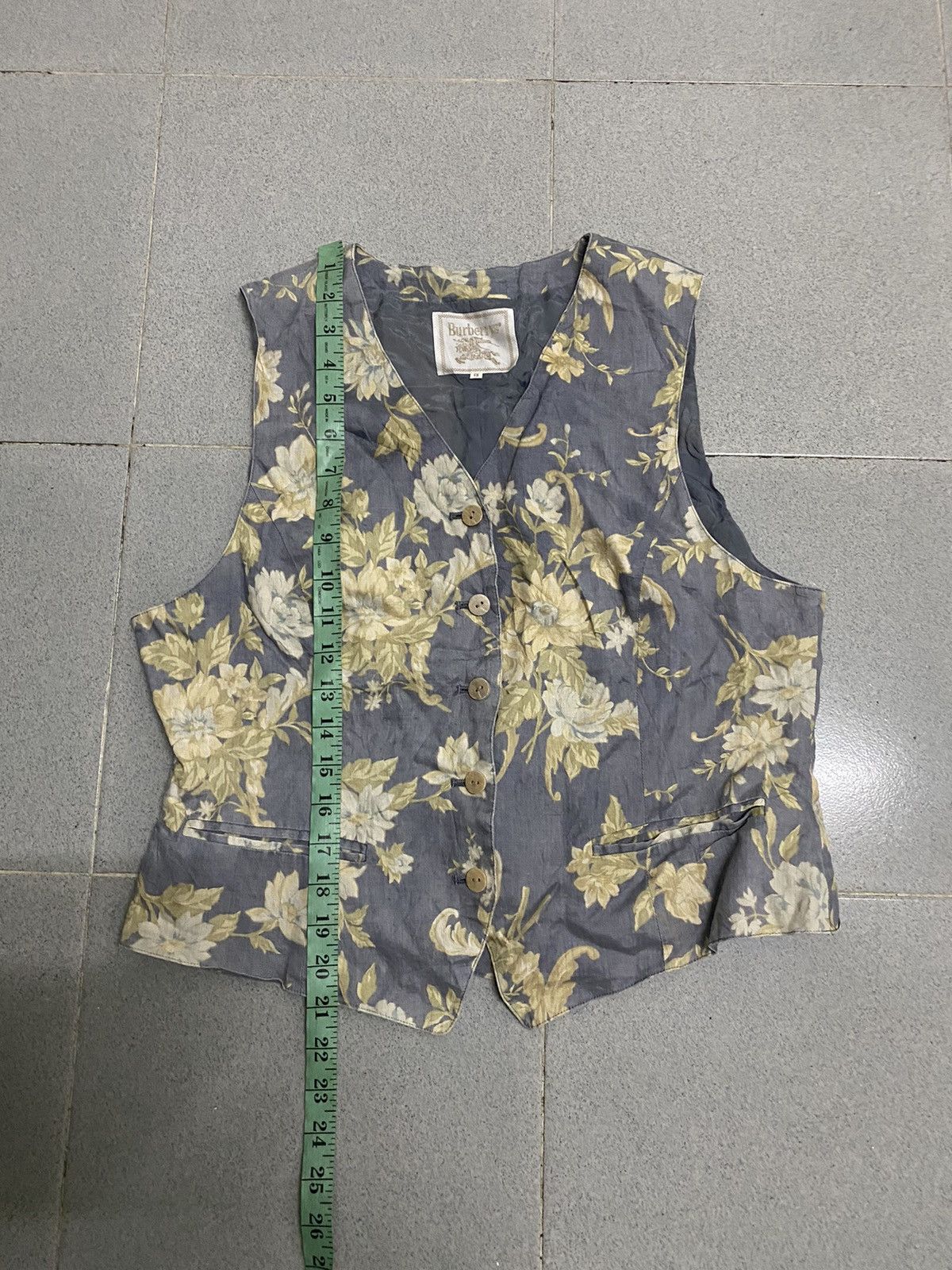 Burberry × Japanese Brand × Vintage Vintage Burberrys Floral Vest Size 36R - 8 Thumbnail