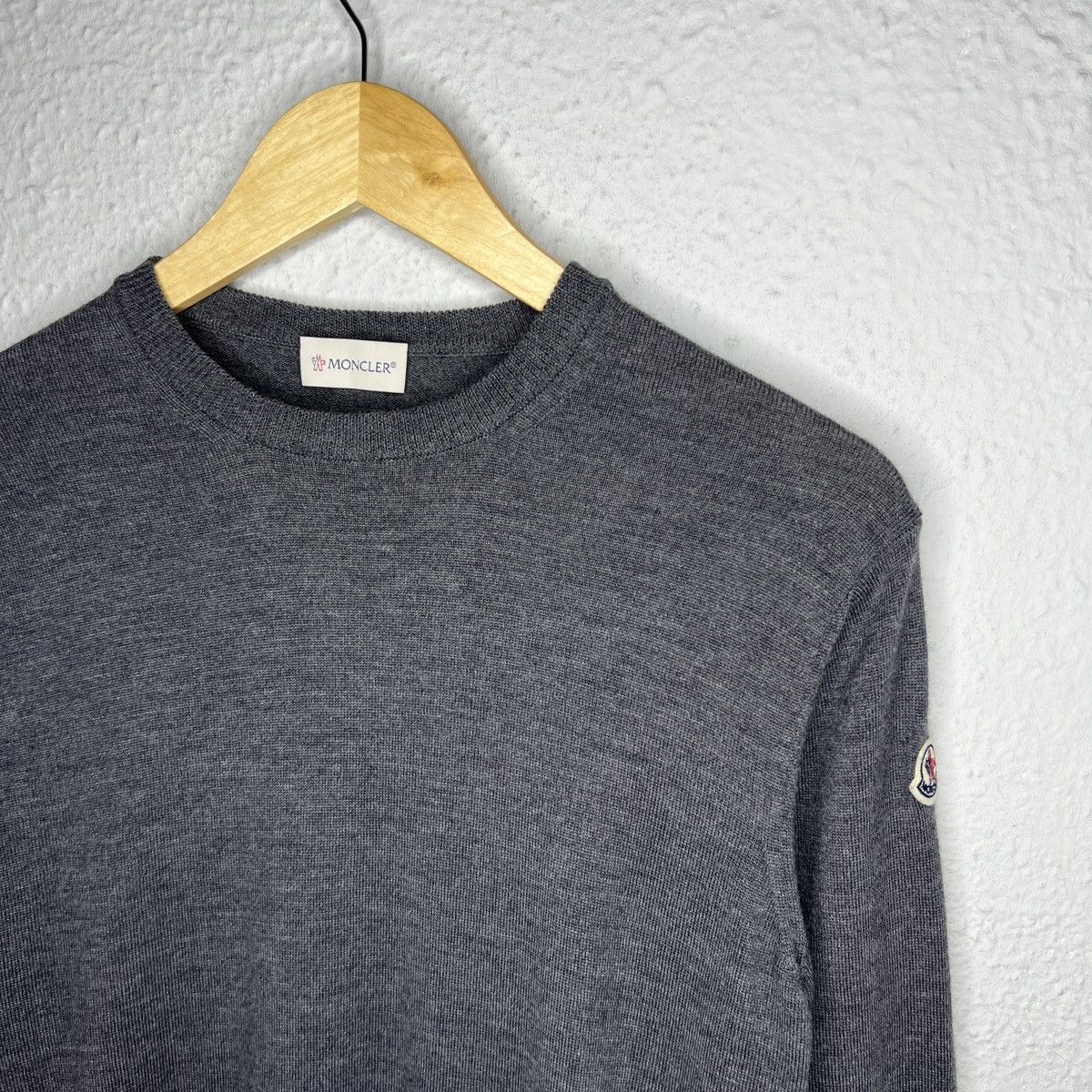 Moncler Moncler Maglione Tricot Girocollo 3M Patch Logo Wool Sweater Size US M / EU 48-50 / 2 - 5 Thumbnail