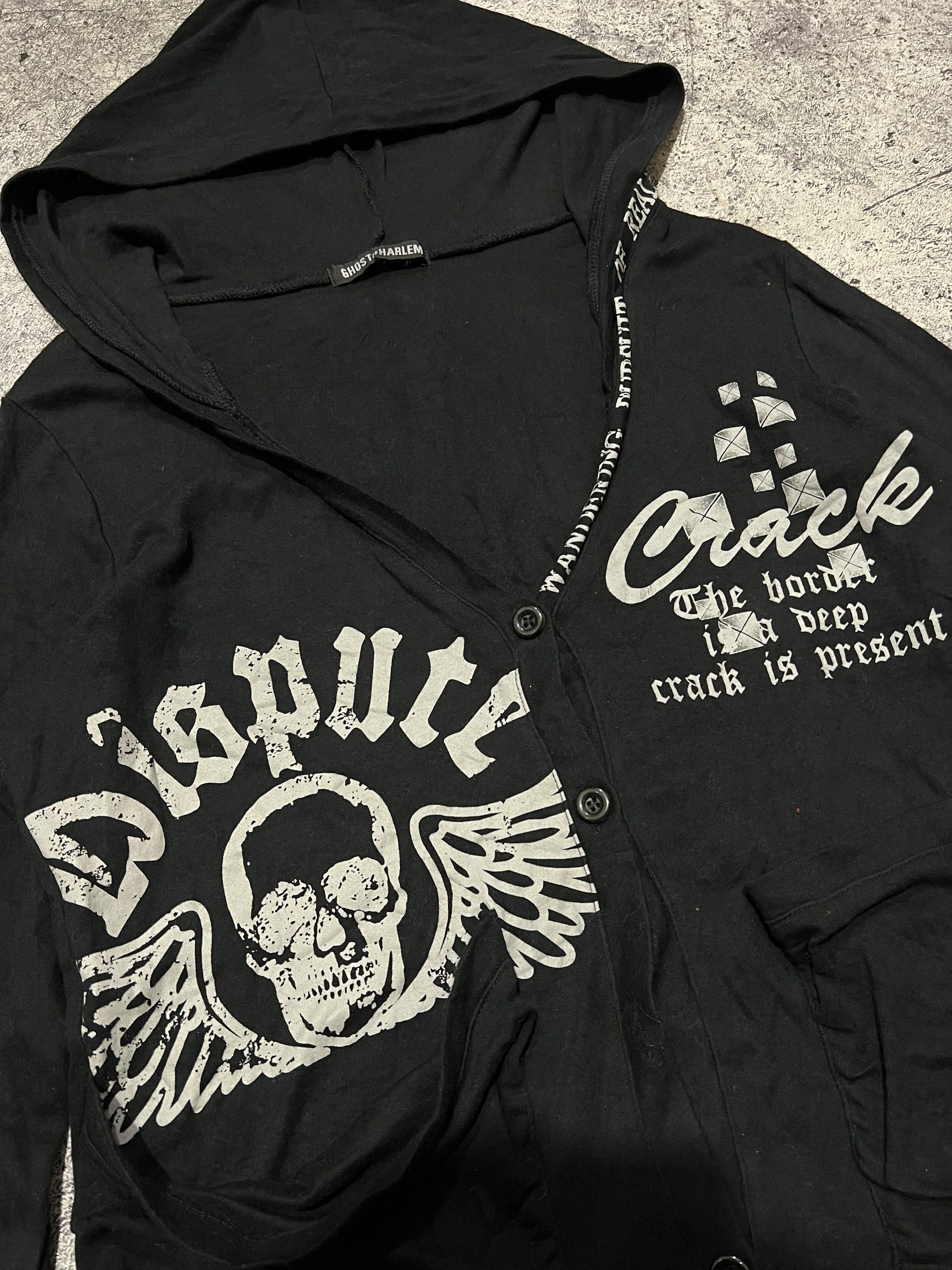 Japanese Brand 2000s Japanese Ifsixwasnine Skull Poem Cardigan y2k Size US M / EU 48-50 / 2 - 4 Thumbnail