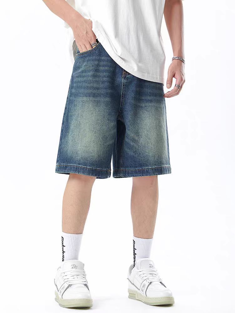 Japanese Brand × Vintage Washed baggy denim shorts Size US 34 / EU 50 - 1 Thumbnail
