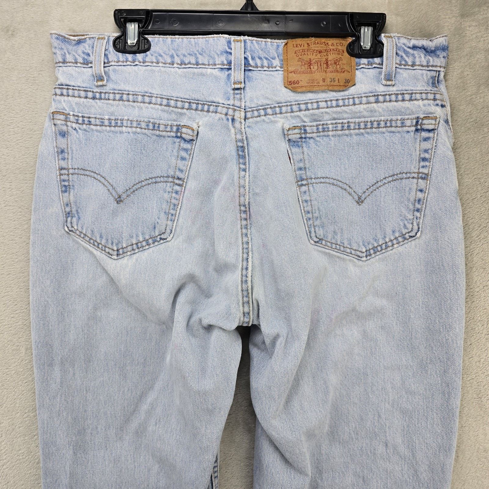 Levi's Vtg Levis 560 Jeans 36x30 (Fits 34x29) Tapered Leg 90s USA Size US 34 / EU 50 - 11 Thumbnail