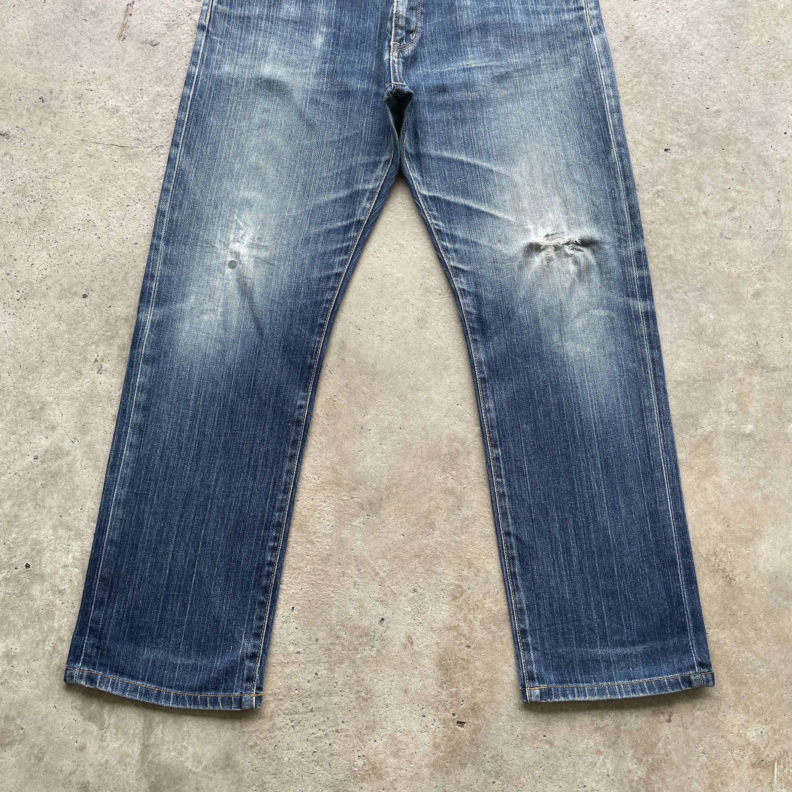 Japanese Brand VINTAGE JAPANESE DISTRESSED JEANS FADED DENIM PANTS W34 Size US 34 / EU 50 - 4 Thumbnail