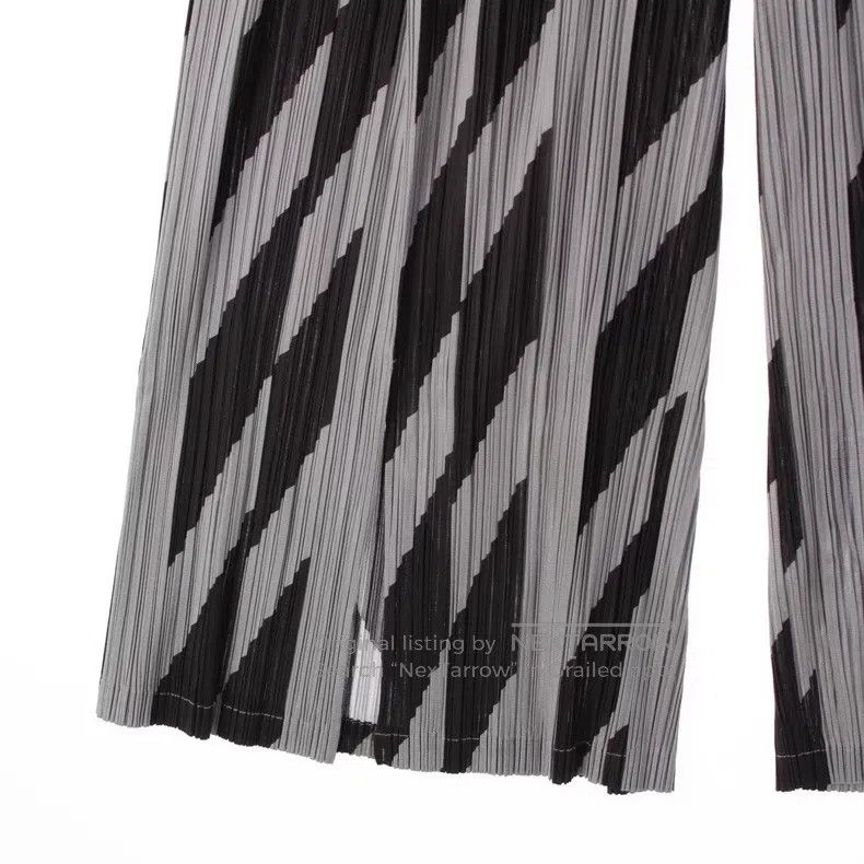 Issey Miyake Issey Miyake size:5 Lightning Print Wide-Leg Pants Size 22" - 7 Thumbnail