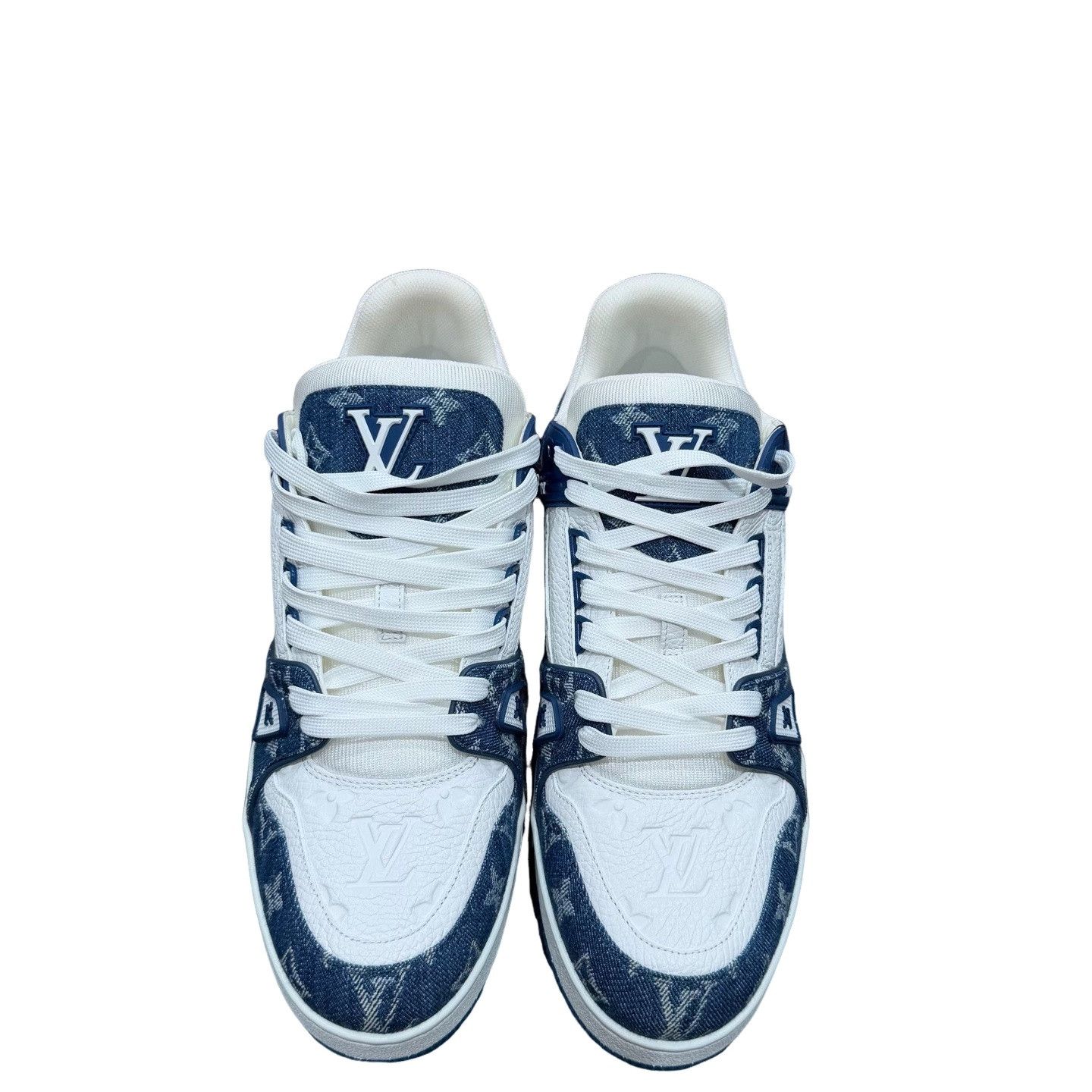 Louis Vuitton Louis Vuitton Blue Monogram Denim Trainer Sneakers 10.5 Size US 11.5 / EU 44-45 - 1 Thumbnail