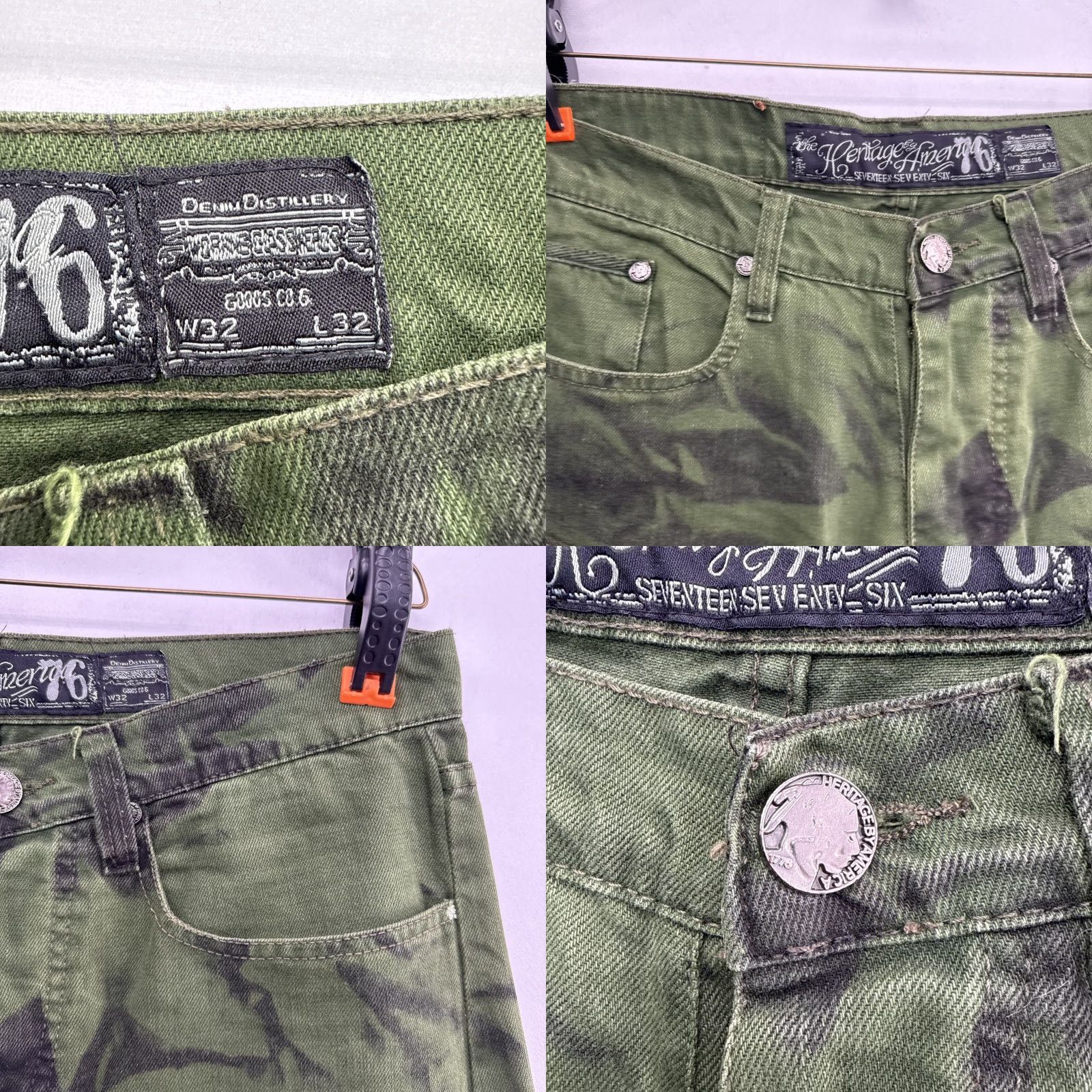 Vintage VINTAGE The Heritage by America Denim Distillery 1776 Cargo Jeans Button Fly 32x32 Size US 32 / EU 48 - 9 Thumbnail