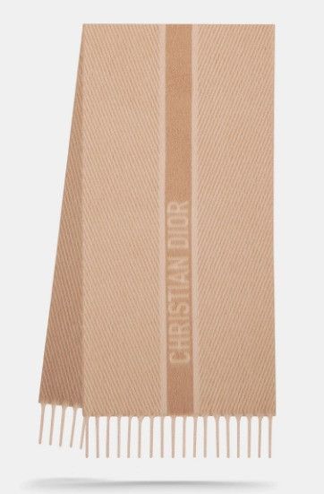 Dior o1w1db11024 Size: OS / Wool Scarf in Camel Size ONE SIZE - 1 Thumbnail