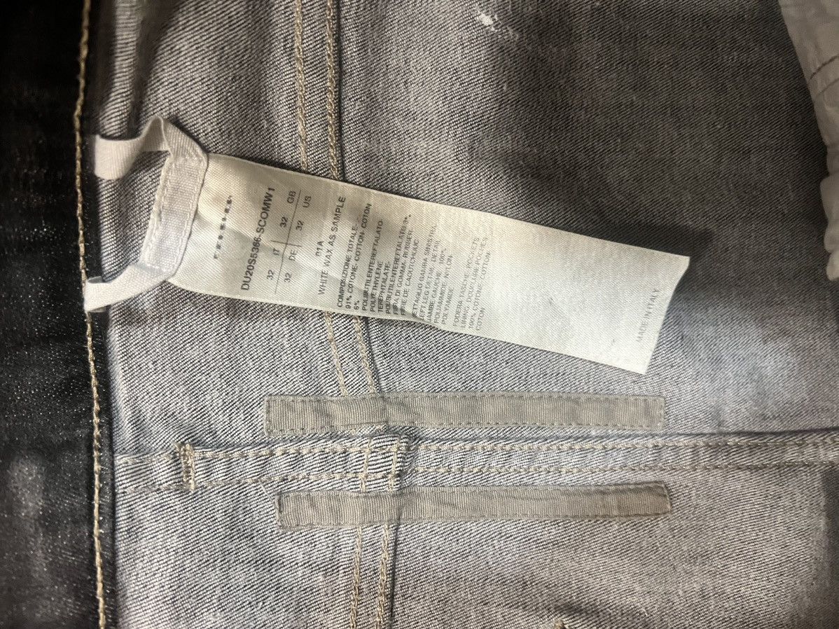 Rick Owens × Rick Owens Drkshdw Rick Owens Detroit Cut White Wax Jeans Size US 32 / EU 48 - 2 Thumbnail