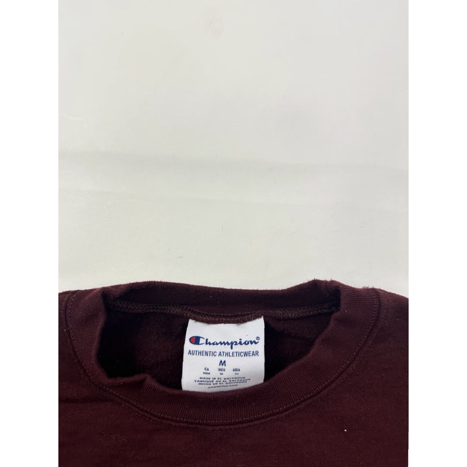 Champion Champion Sweatshirt Mens Small Red Burgundy Pullover Crew Neck Spellout Size US M / EU 48-50 / 2 - 4 Thumbnail
