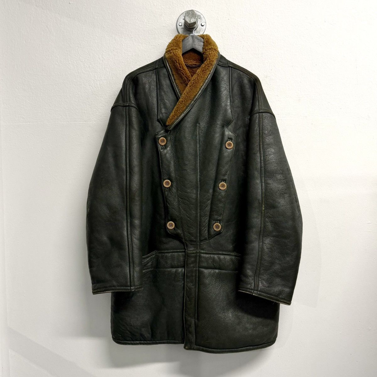 Marithe + Francois Girbaud MARITHÉ FRANÇOIS GIRBAUD 1980s Shearling Leather Jacket Size US XL / EU 56 / 4 - 1 Thumbnail