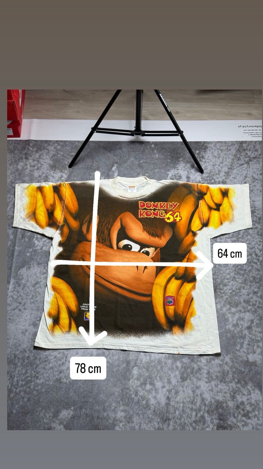 Nintendo Vintage Donkey Kong 64 AOP Tee Nintendo Rare 90s Size US XL / EU 56 / 4 - 5 Thumbnail