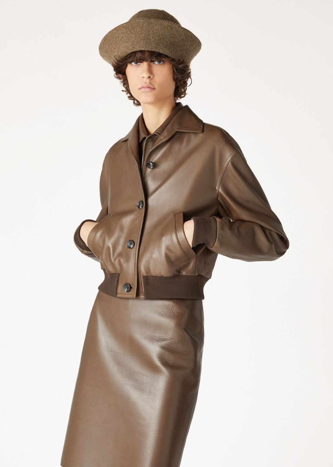 Loro Piana o1srvl11e0126 FAO9203 Short Bomber Jacket in Brown Size M / US 6-8 / IT 42-44 - 4 Thumbnail
