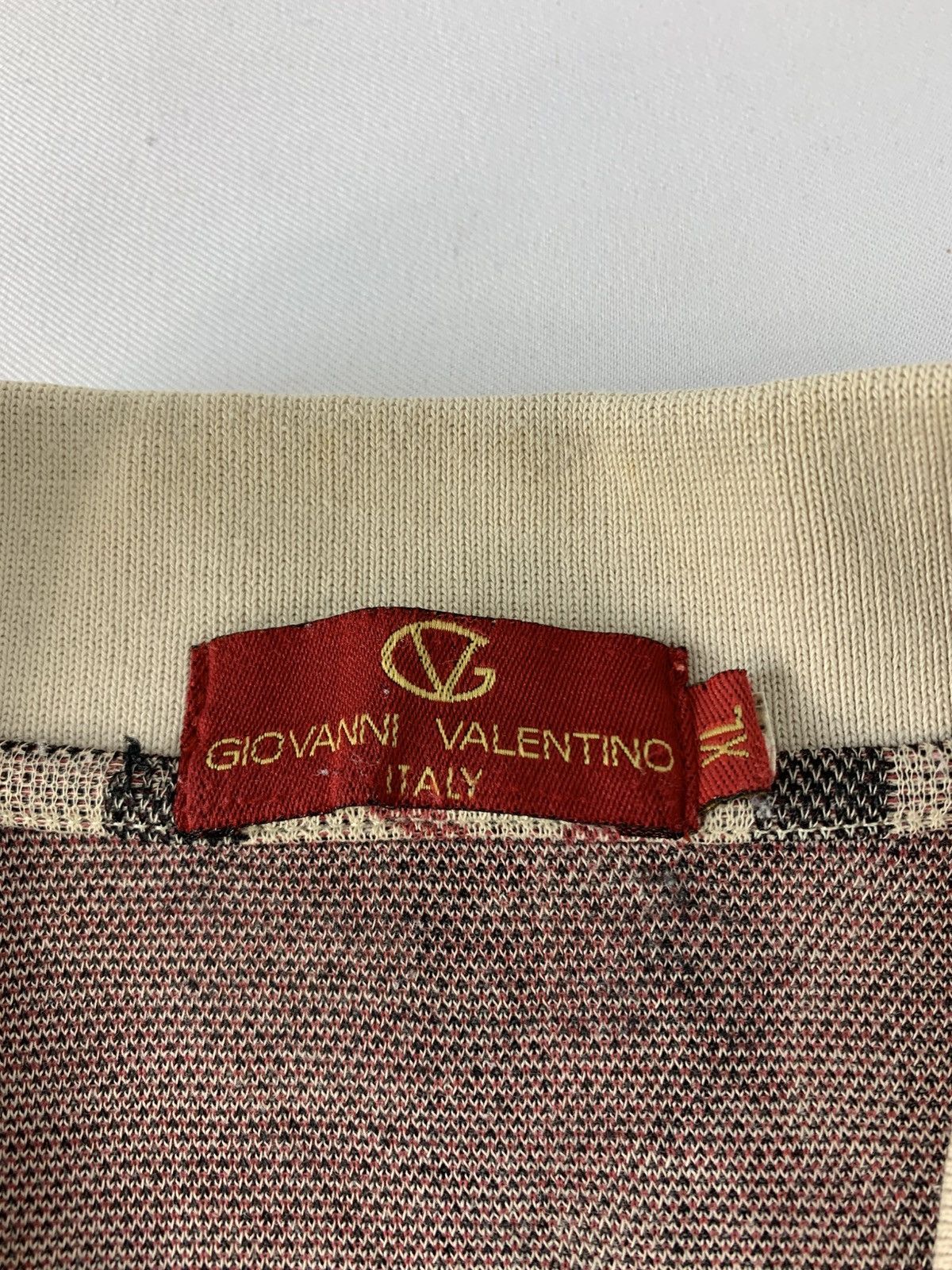 Giovanni Valentino 90s Giovanni Valentino Italy Checked Polo Tee Single Pocket Size US L / EU 52-54 / 3 - 6 Thumbnail