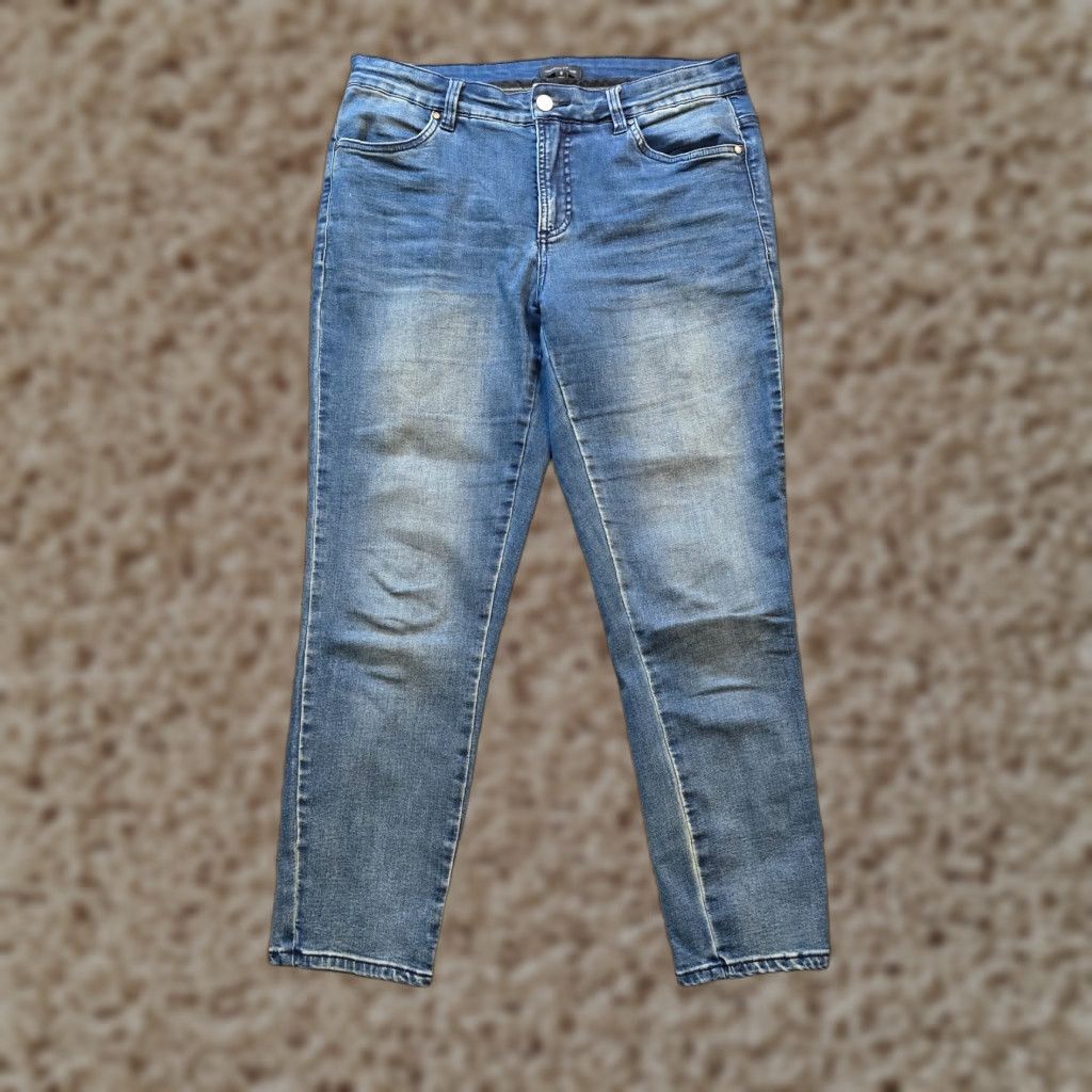 Vintage Universal Standard Jeans Women Size 8 Blue High Rise Tapered Skinny Casual Basic Jeans for Women Size 30" / US 8 / IT 44 - 1 Thumbnail
