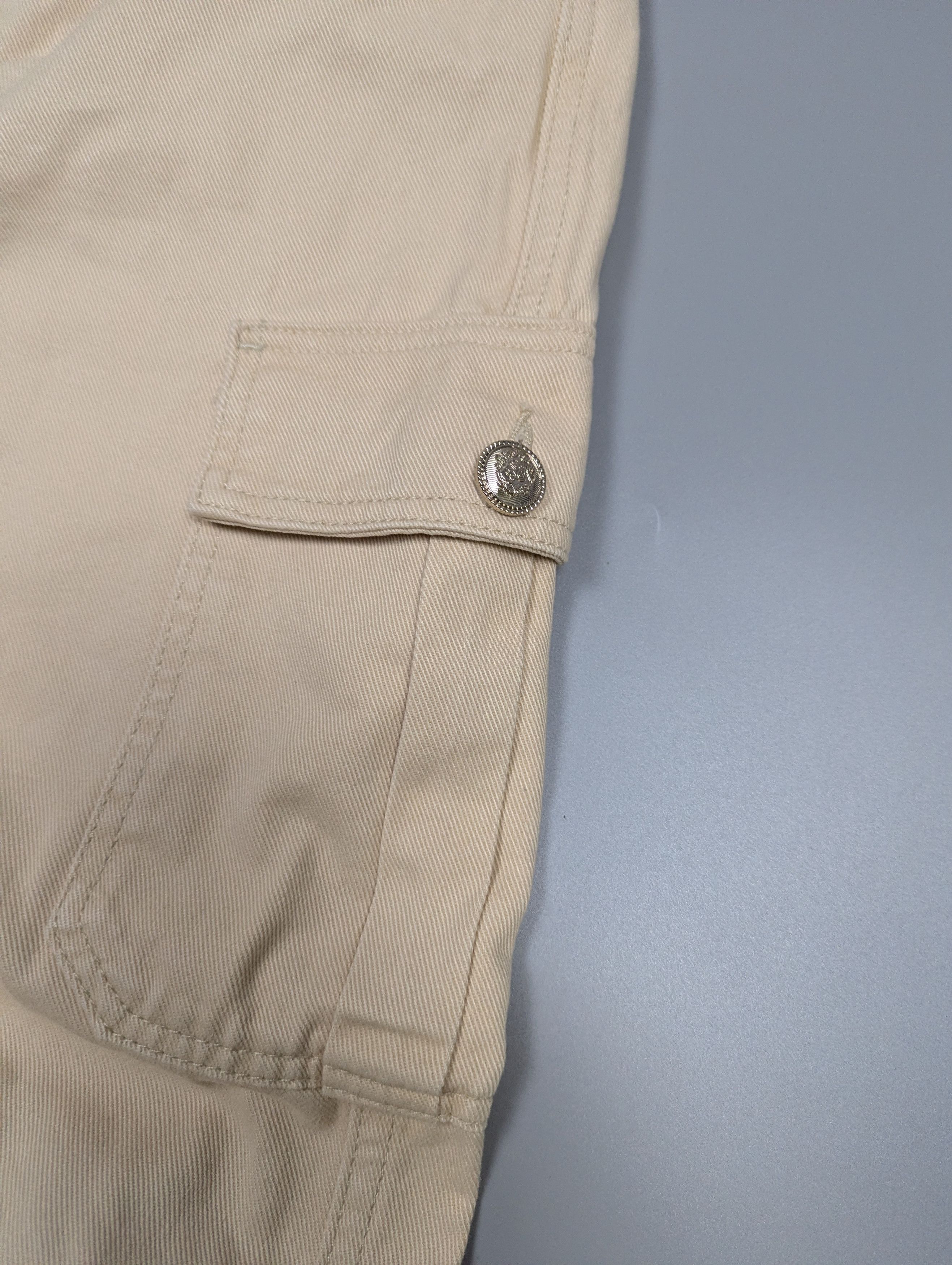 Liu Jo Liu Jo Y2K Beige Wide Leg Cargo Pants Multi Pocket Baggy Size 31" - 8 Thumbnail