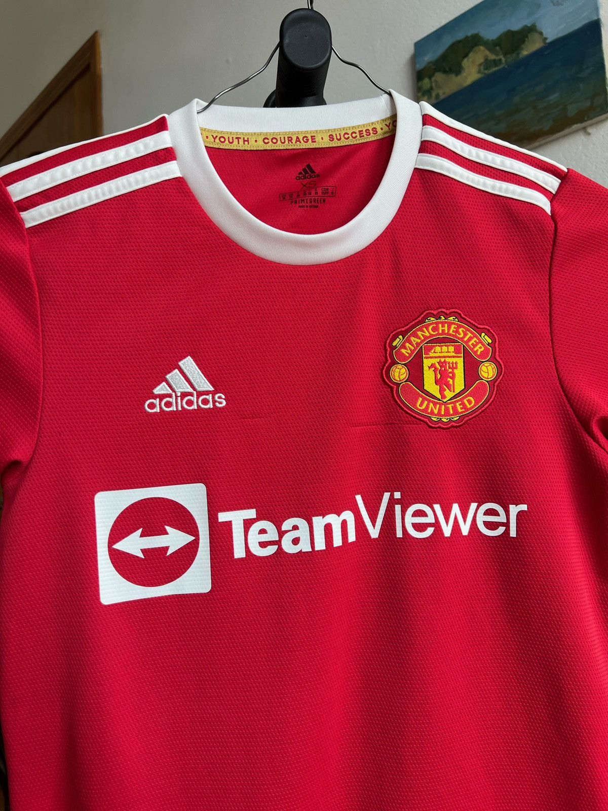 Adidas 2021 2022 Manchester United Adidas Ronaldo Soccer Jersey Size US XS / EU 42 / 0 - 4 Thumbnail