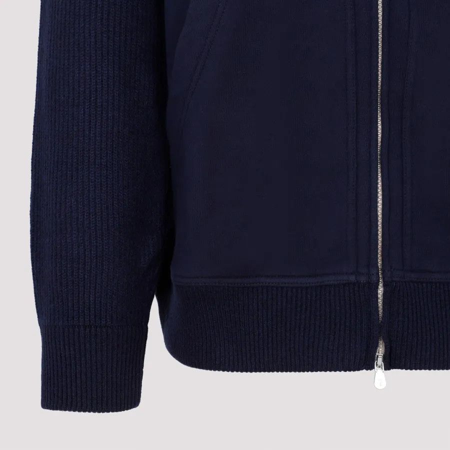 Brunello Cucinelli Hoodie in Navy Blue Size US M / EU 48-50 / 2 - 3 Thumbnail