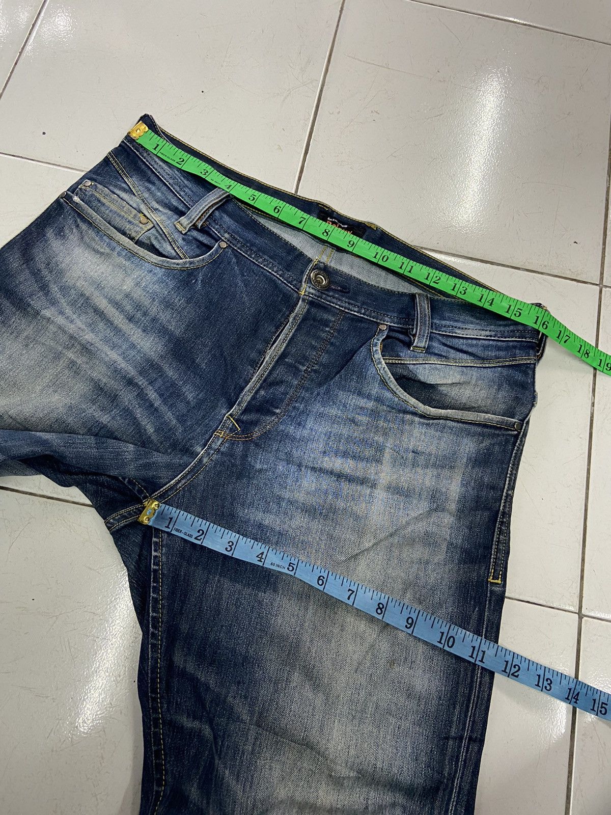 Japanese Brand BACK NUMBER RELAXY DENIM JEANS Size US 32 / EU 48 - 13 Thumbnail