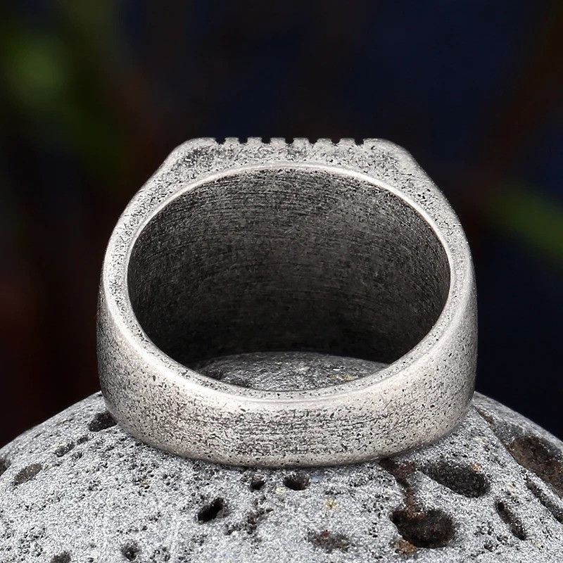 Jewelry Black Square Stone Ring Size ONE SIZE - 5 Thumbnail
