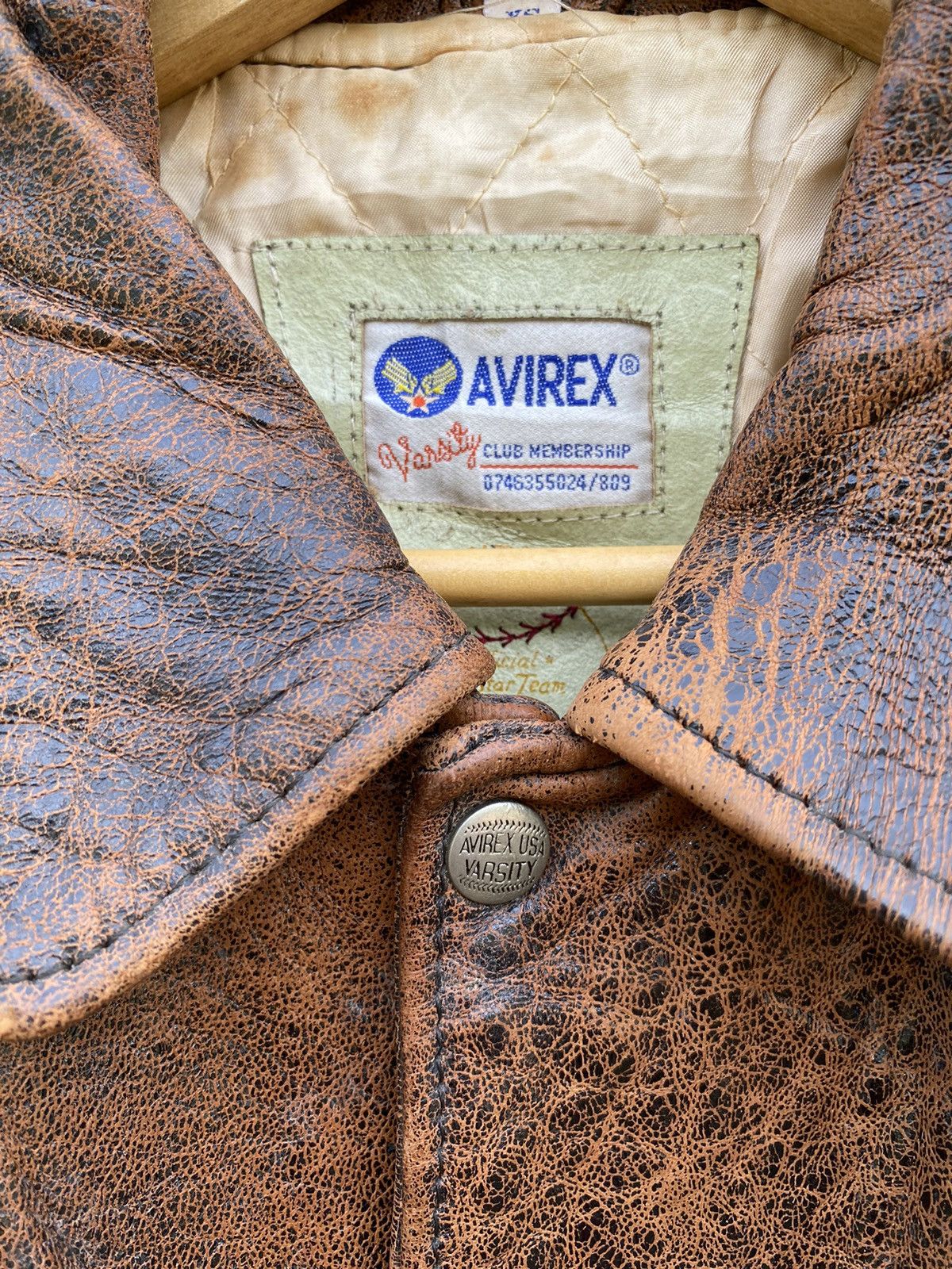 Avirex Vintage Avirex Mohawks leather varsity jacket Size US XS / EU 42 / 0 - 14 Thumbnail