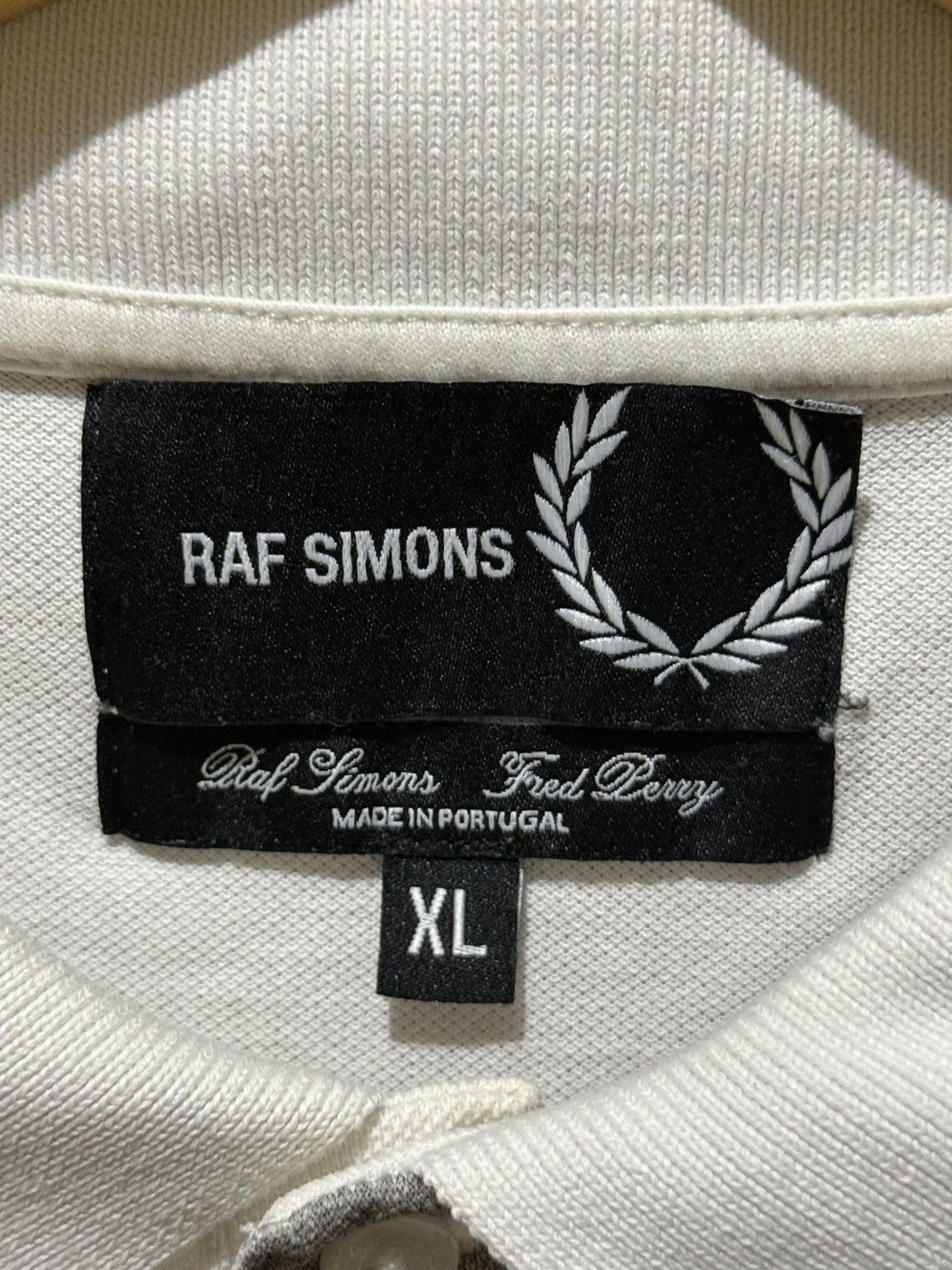 Fred Perry × Raf Simons Fred Perry x Raf Simons Printed Cotton Polo White Size US XL / EU 56 / 4 - 4 Thumbnail